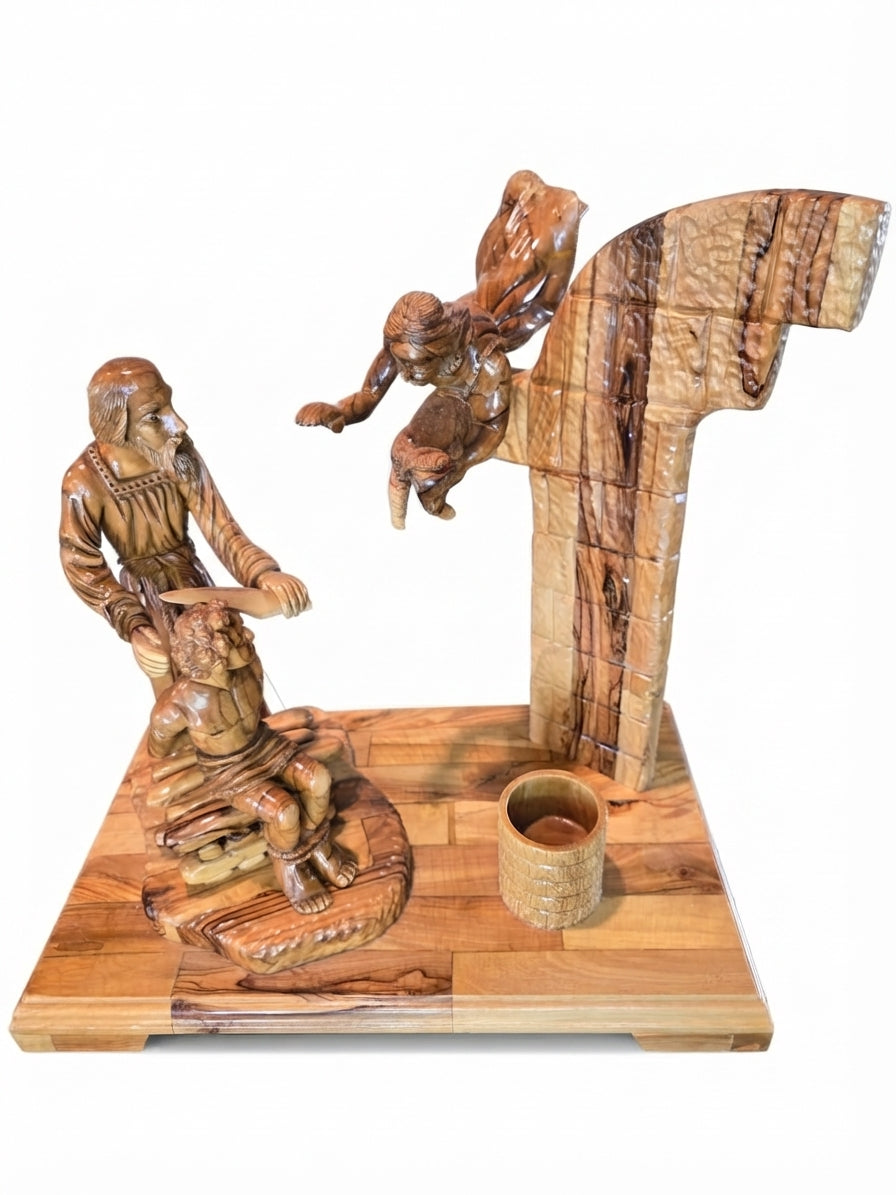 Abraham's Sacrifice (The Binding of Isaac) Handcrafted Sculpture