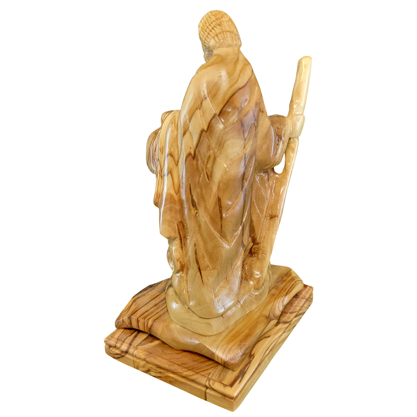 Holy Family Journey to Egypt – Hand-Carved Olive Wood Statue from Bethlehem