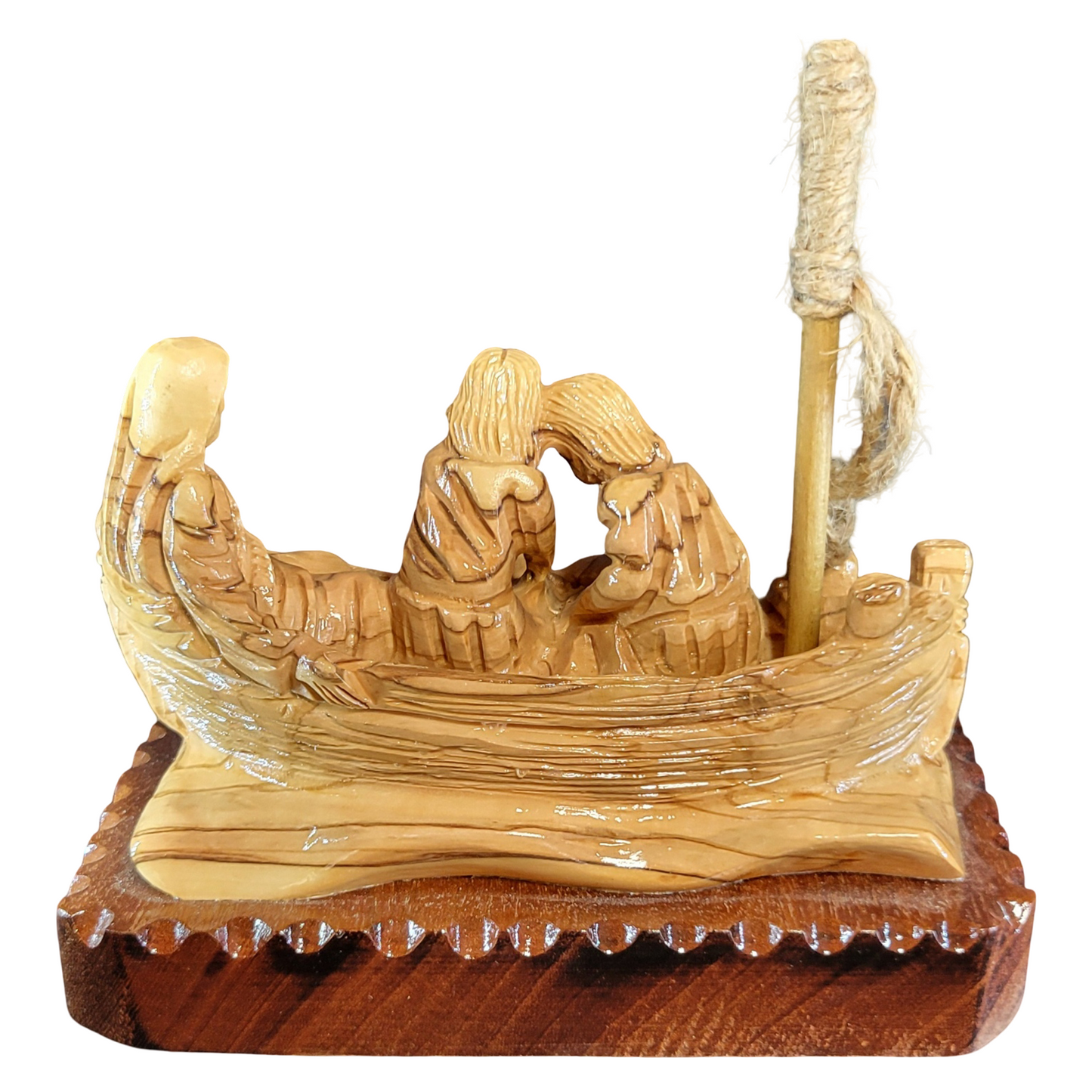 Jesus Calls His First Disciples (The Miraculous Catch) Olive Wood Statue –