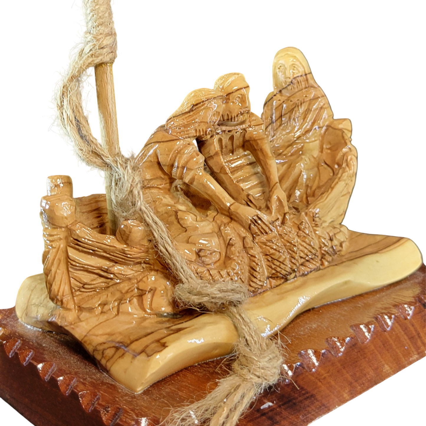 Jesus Calls His First Disciples (The Miraculous Catch) Olive Wood Statue –