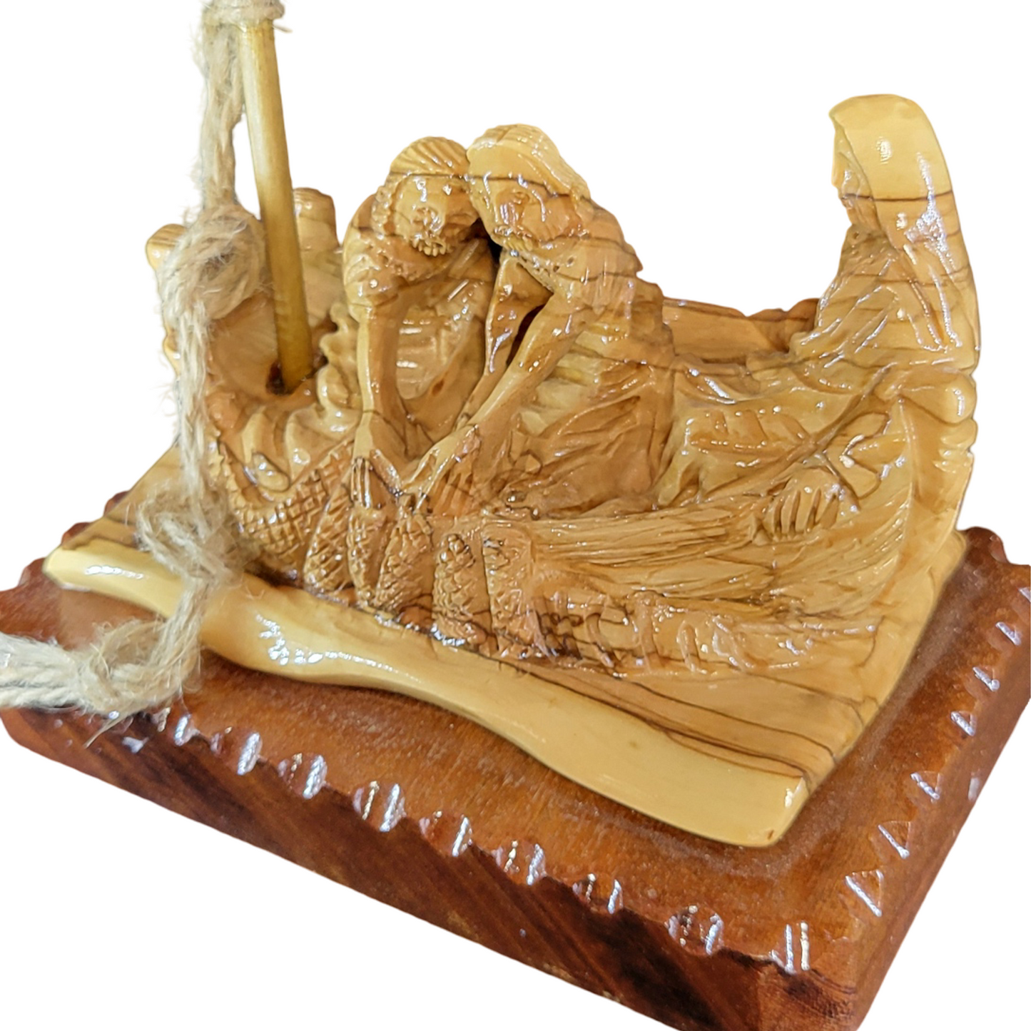 Jesus Calls His First Disciples (The Miraculous Catch) Olive Wood Statue –