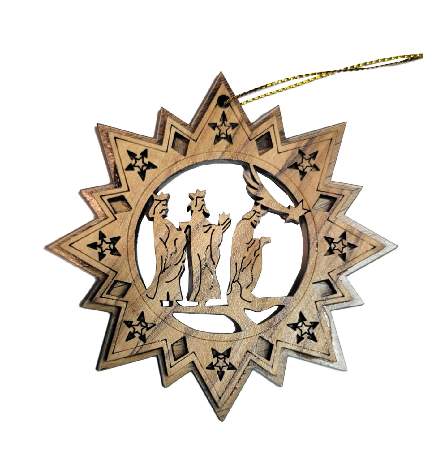 The Three Kings - 3 wisemen, Christmas Star Shape Ornament.