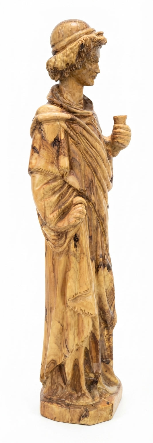 Saint John the Apostle Handcrafted Olive Wood Statue