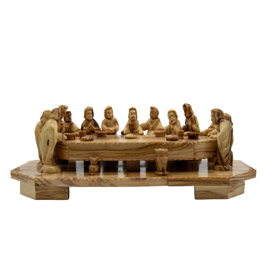 The Last Supper Olive Wood Statue – Hand-Carved from Bethlehem