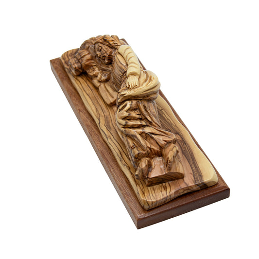 Jesus in Gethsemane Olive Wood Statue – Hand-Carved Agony in the Garden